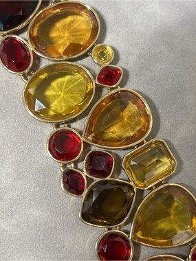Banana Republic Jeweled Gold Tone Stone Bracelet